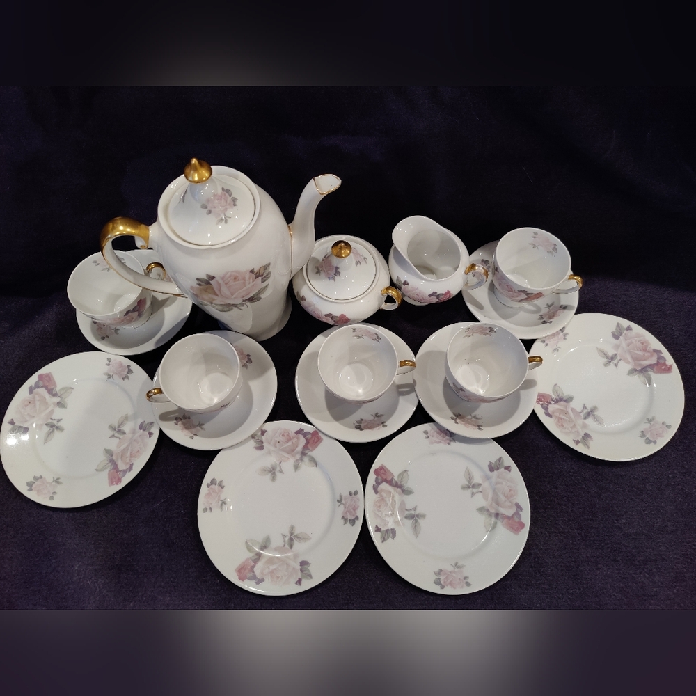 KPM Krister Germany Porcelain Tea Set for 5 Incomplete
